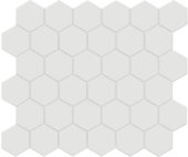 2" Vintage Grey Matte Unglazed Hex Mosaic | Tiles By Kia
