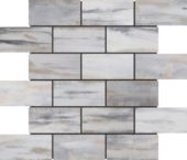 2"x4" Glazed Ceramic Grey Beige Mix Rough Surface Mosaic | Tiles By Kia