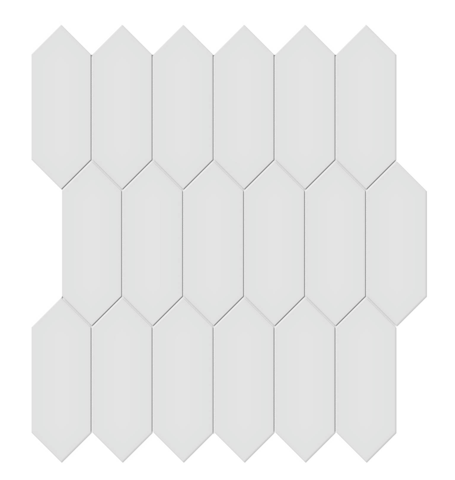2x5 Gallery Grey Glossy Picket Mosaic | Tiles By Kia