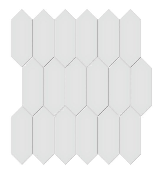 2x5 Gallery Grey Matte Picket Mosaic