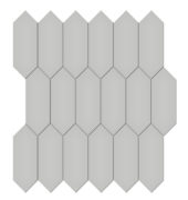 2x5 Loft Grey Glossy Picket Mosaic | Tiles By Kia