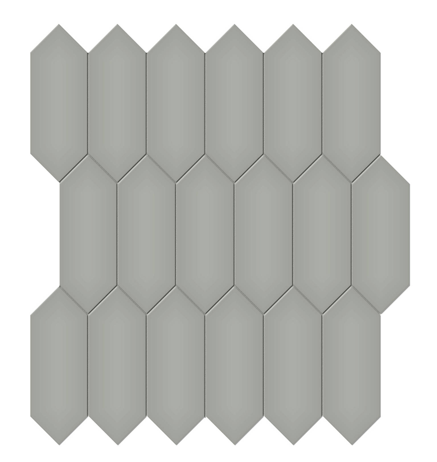 2x5 Taupe Glossy Picket Mosaic | Tiles By Kia