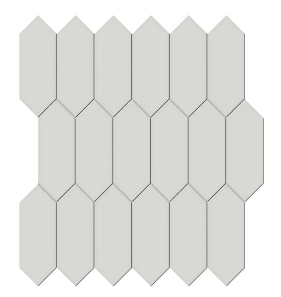 2x5 Warm Grey Matte Picket Mosaic | Tiles By Kia