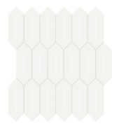 2x5 White Matte Picket Mosaic | Tiles By Kia