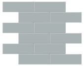 2x6 Cloud Blue Matte Brick Mosaic | Tiles By Kia