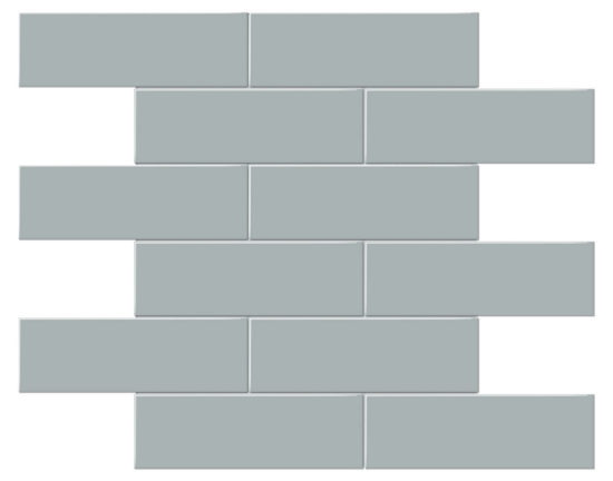 2x6 Cloud Blue Matte Brick Mosaic | Tiles By Kia