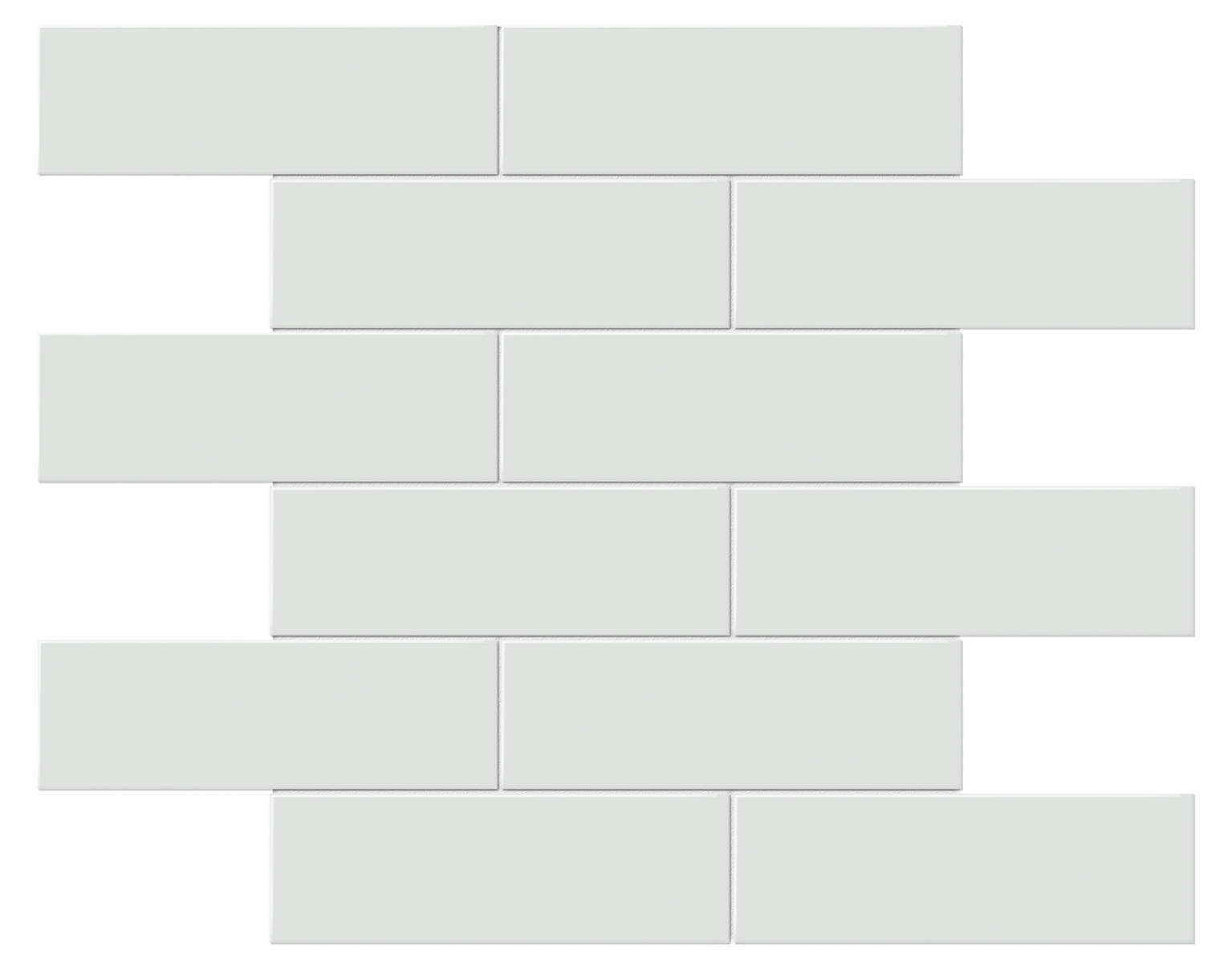 2x6 Gallery Grey Glossy Brick Mosaic | Tiles By Kia
