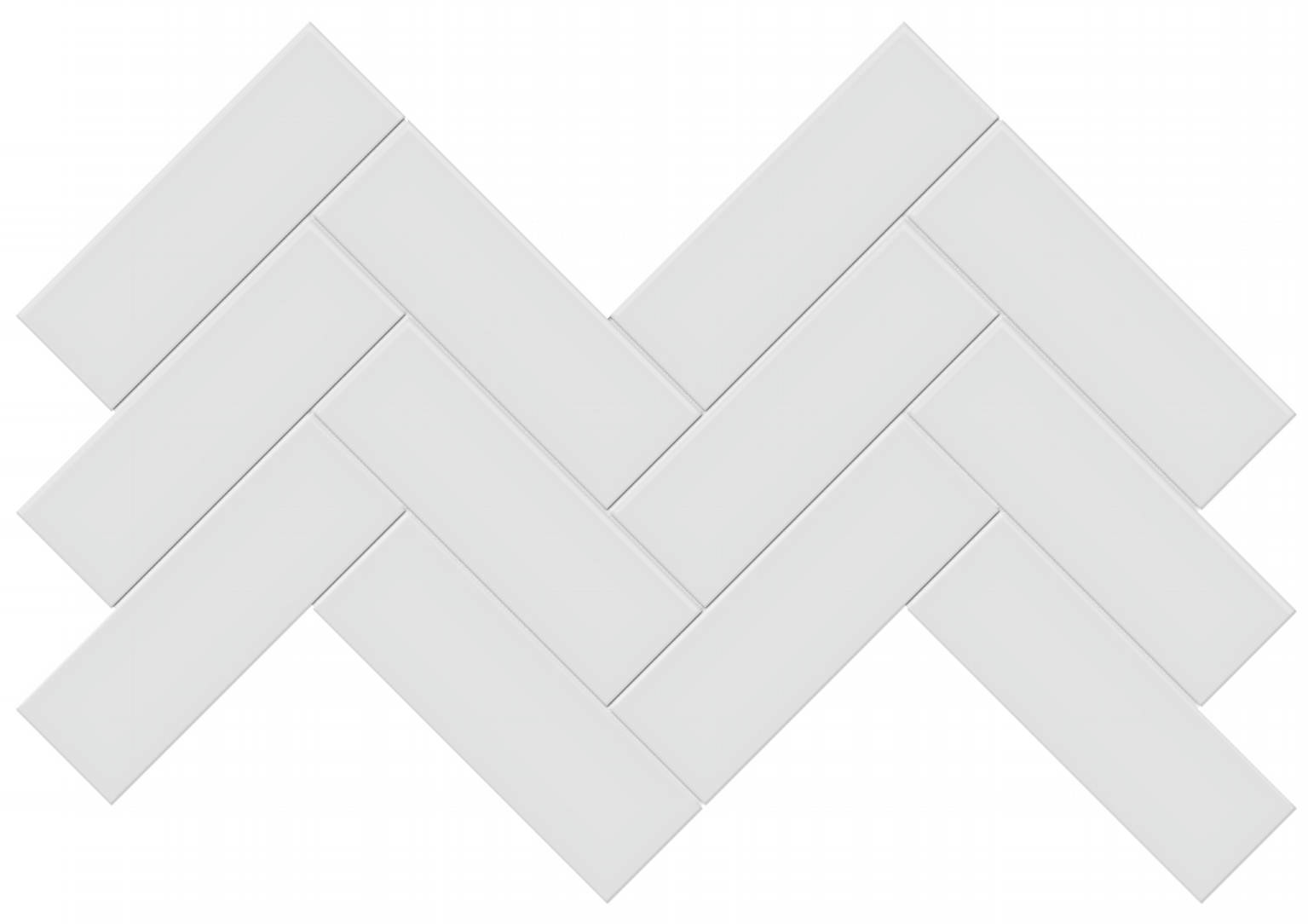 2x6 Gallery Grey Glossy Herringbone Mosaic | Tiles By Kia