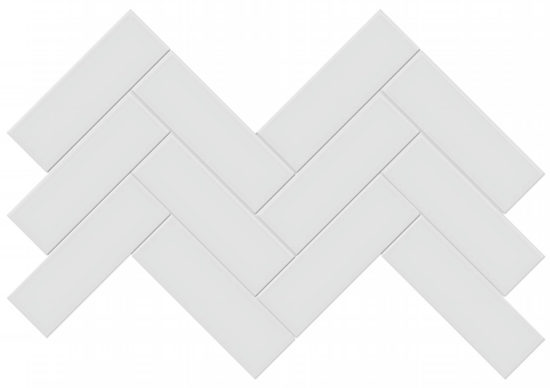 2x6 Gallery Grey Matte Herringbone Mosaic