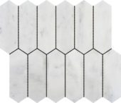 2"x6" Picket White Grey Marble | Tiles By Kia