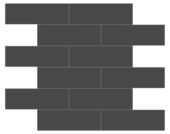 2x6 Retro Black Glossy Brick Mosaic | Tiles By Kia