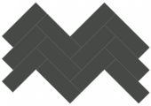 2x6 Retro Black Matte Herringbone Mosaic | Tiles By Kia