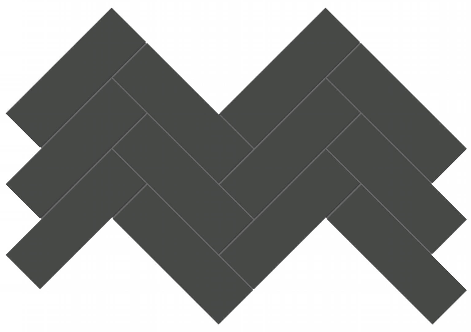 2x6 Retro Black Matte Herringbone Mosaic | Tiles By Kia