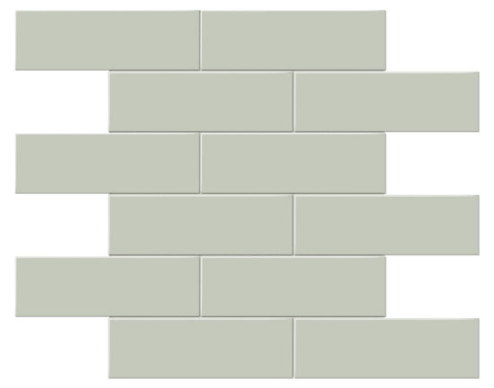2x6 Soft Sage Matte Brick Mosaic