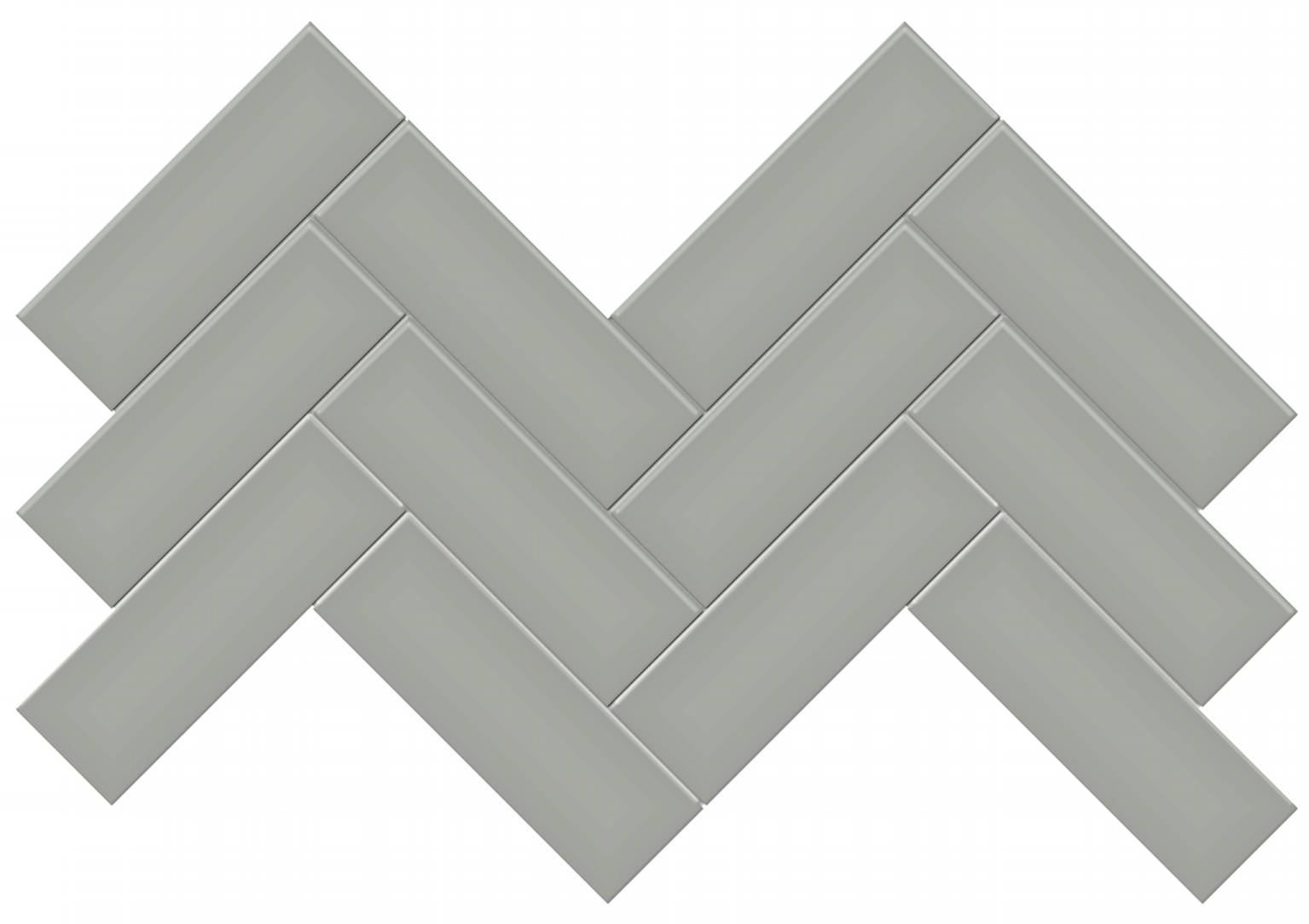 2x6 Taupe Glossy Herringbone Mosaic | Tiles By Kia