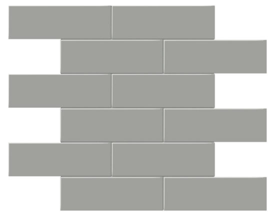 2x6 Taupe Matte Brick Mosaic