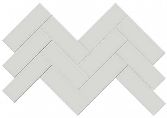 2x6 Warm Grey Matte Herringbone Mosaic | Tiles By Kia
