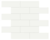 2x6 White Matte Brick Mosaic | Tiles By Kia
