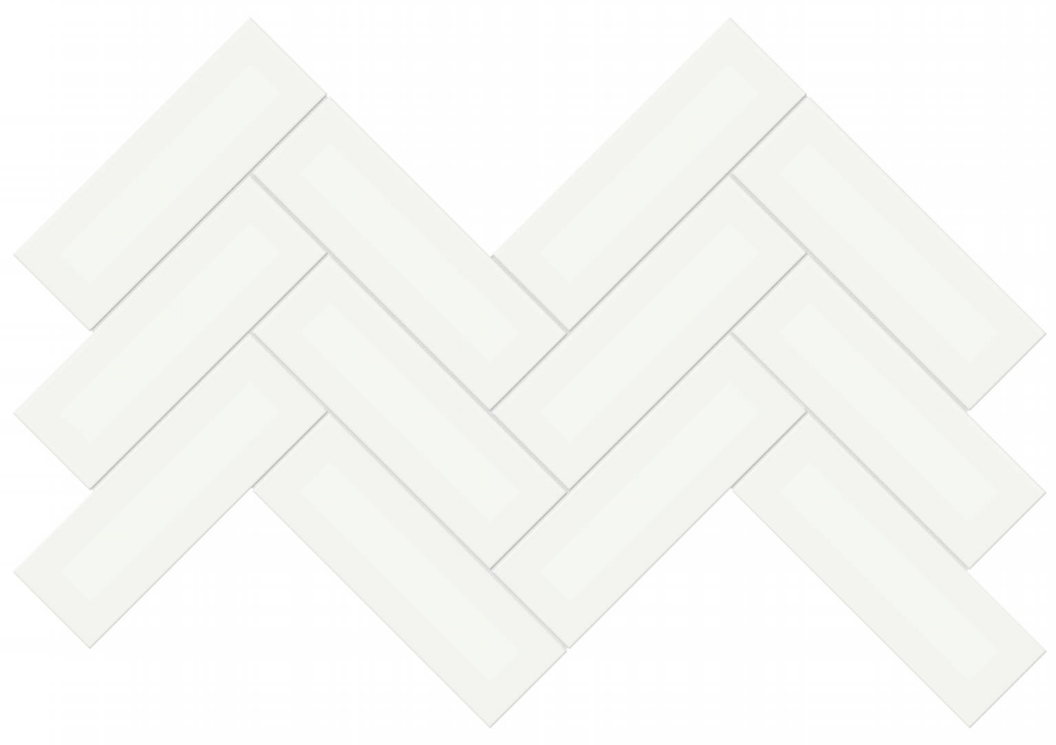2x6 White Matte Herringbone Mosaic | Tiles By Kia