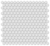 3/4" Gallery Grey Glossy Penny Round Mosaic | Tiles By Kia