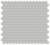3/4" Loft Grey Glossy Penny Round Mosaic | Tiles By Kia