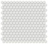 3/4" Vintage Grey Matte Penny Round Mosaic | Tiles By Kia