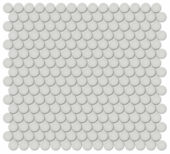 3/4" Warm Grey Matte Penny Round Mosaic | Tiles By Kia