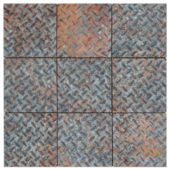 4"X4" Rust Industrial Relief Pattern Glazed Ceramic Mosaic | Tiles By Kia