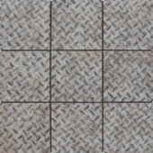 4"X4" Silver Industrial Relief Pattern Glazed Ceramic Mosaic | Tiles By Kia