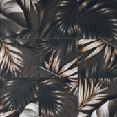 4"x4" Floral Palm Brown Beige Mosaic | Tiles By Kia