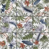 4"x4" Floral Palm Multicolor Mosaic | Tiles By Kia