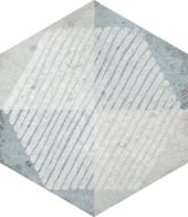 Alma 5.5X6.3 Grey Decor Hexagon | Tiles By Kia