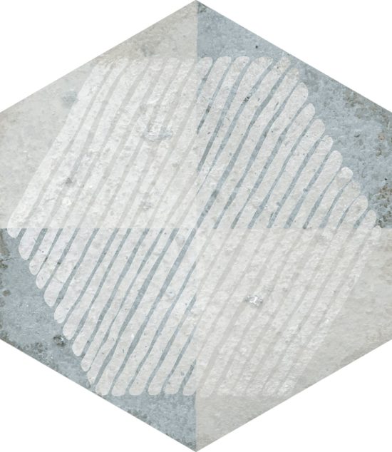 Alma 5.5X6.3 Grey Decor Hexagon | Tiles By Kia