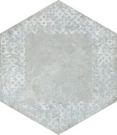 Alma 5.5X6.3 Grey Decor Hexagon | Tiles By Kia