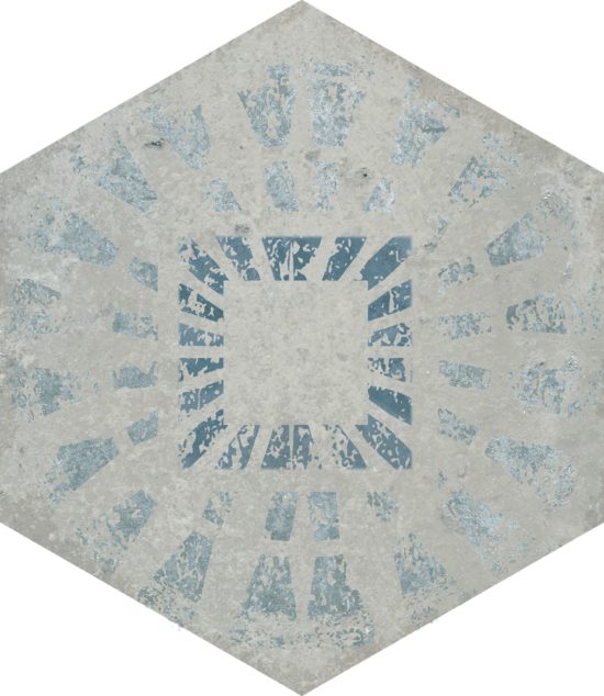 Alma 5.5X6.3 Grey Decor Hexagon | Tiles By Kia