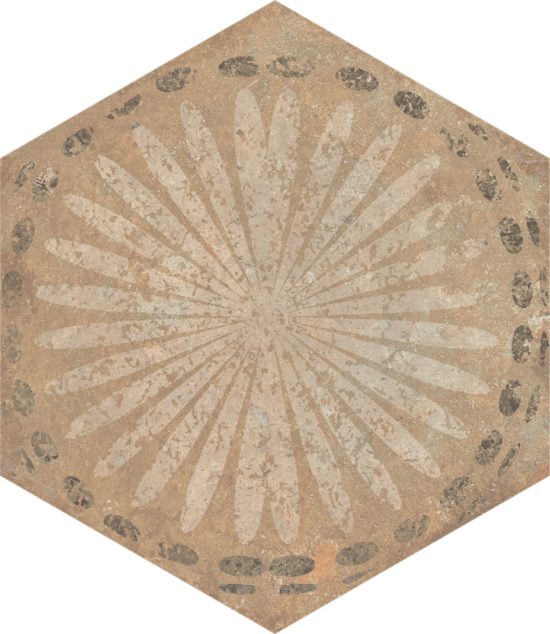 Alma 5.5X6.3 Sand Decor Hexagon | Tiles By Kia