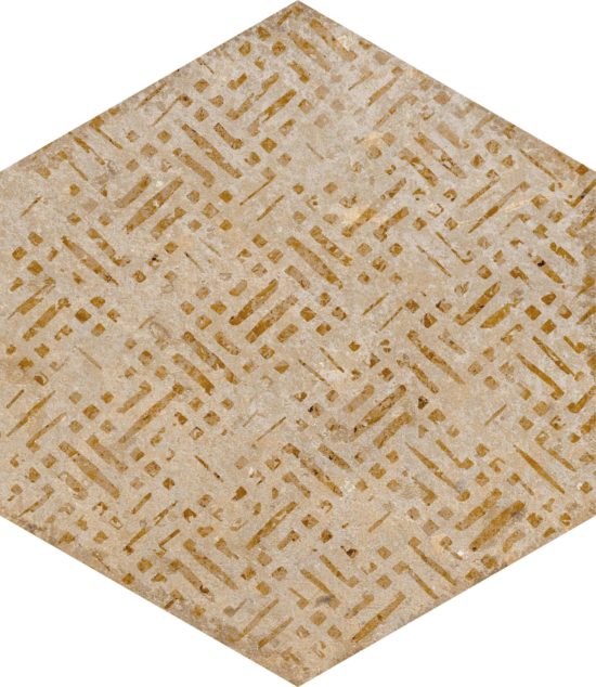 Alma 5.5X6.3 Sand Decor Hexagon | Tiles By Kia