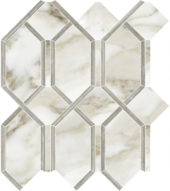 Amalfi Calacatta Polished Modella Mosaic | Tiles By Kia