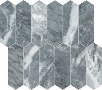 Aqua Intenso 2×6 Picket Mosaic