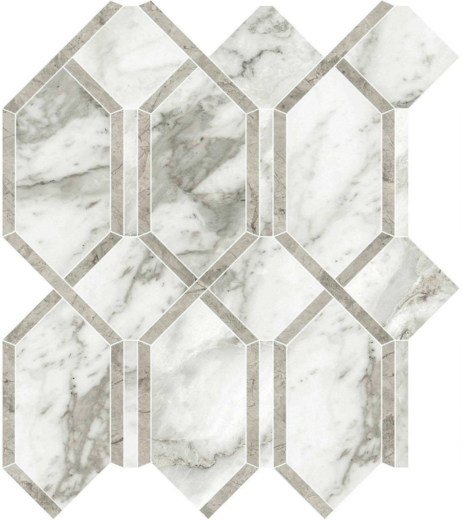 Arabescato Verona Polished Modella Mosaic | Tiles By Kia