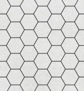Ashland 3" Hexagon White Mosaic | Tiles By Kia