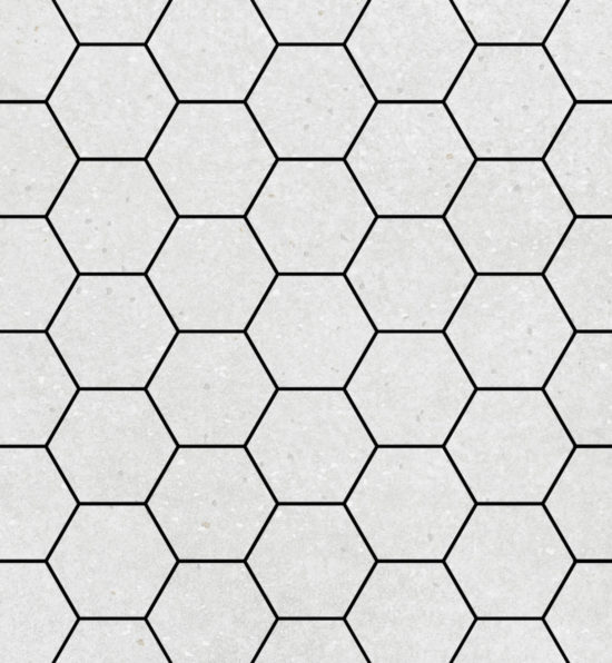 Ashland 3" Hexagon White Mosaic