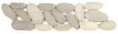 Beige Xl Sliced Matte Pebble Interlocking Border | Tiles By Kia
