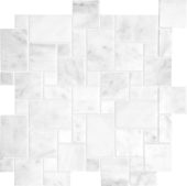 Bianco Venatino Mini Versailles Polished Mosaic | Tiles By Kia