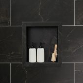 Black Ice Shower Niche 14.5 x12 Inside | Tiles By Kia