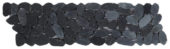 Black Sliced Matte Pebble Interlocking Border | Tiles By Kia