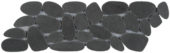 Black Sliced Reconstituted Pebble Interlocking Mosaic | Tiles By Kia