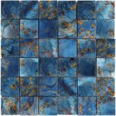 Blue Aluminum 2"x2" Mix Mosaic | Tiles By Kia