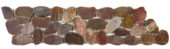Brown Sliced Polished Pebble Interlocking Border | Tiles By Kia