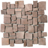 Cappuccino Cubic Marble Opus Interlocking Mosaic | Tiles By Kia